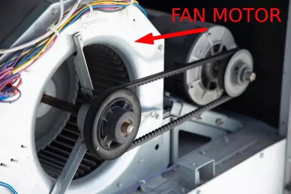 Replace the fan motor of dehumidifier when it become freeze